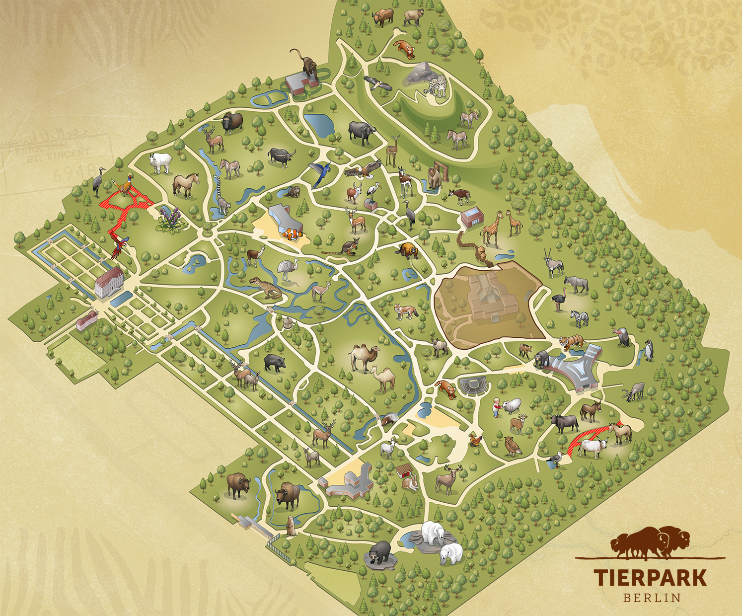 Parkplan des Tierpark Berlin